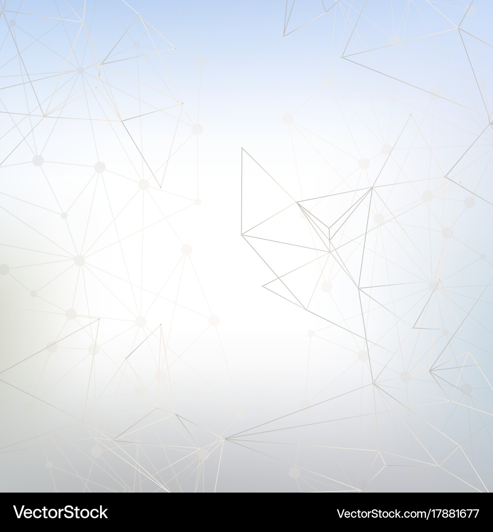Geometric abstract background with connected line vector image