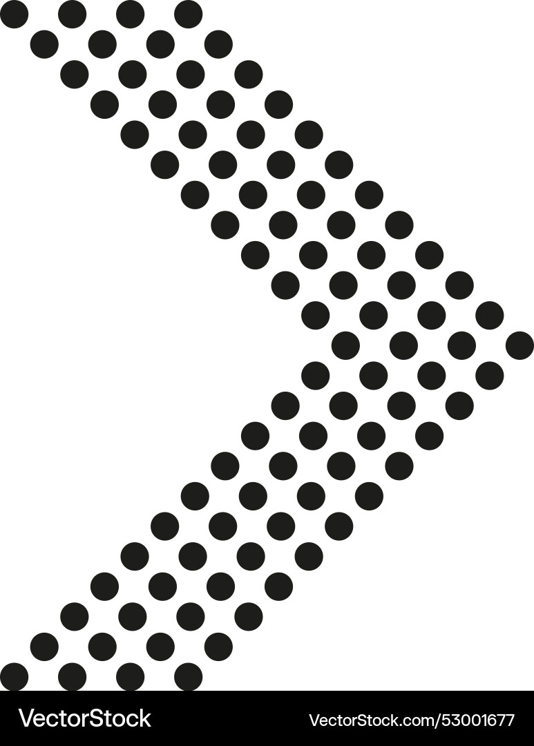 Halftone gradient short arrow design Halftone gradient short arrow design vector image