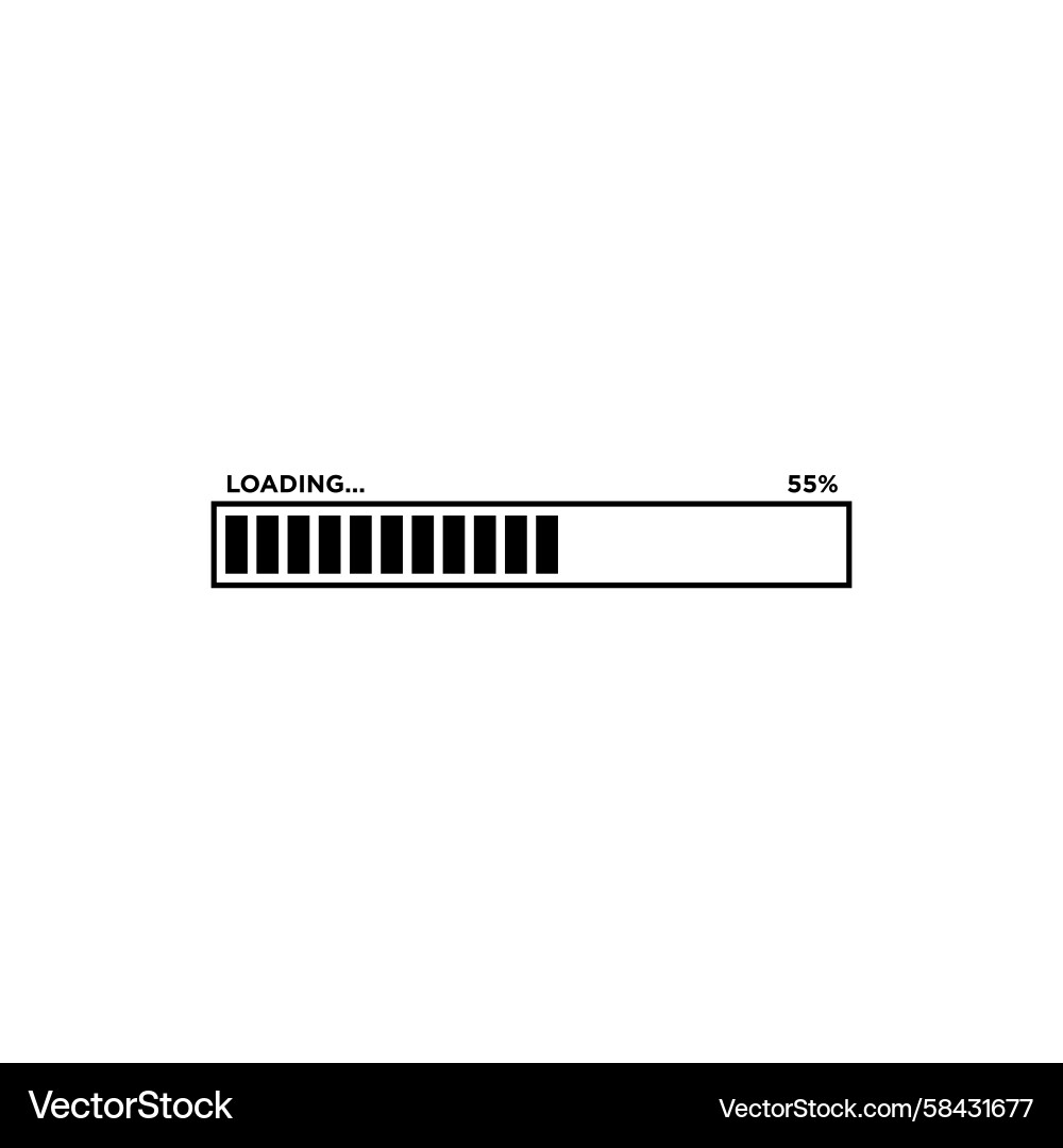 Loading Progress Bar Icon Vector Image