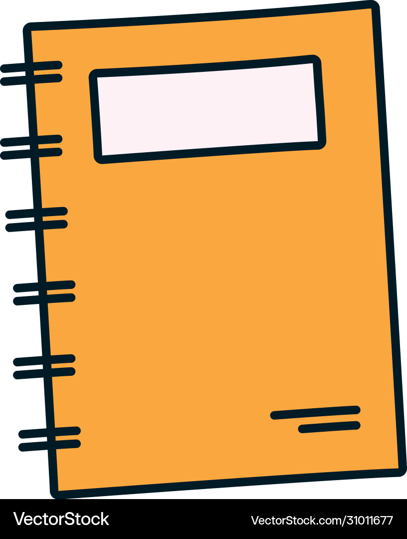 Notebook icon line and fill style vector image