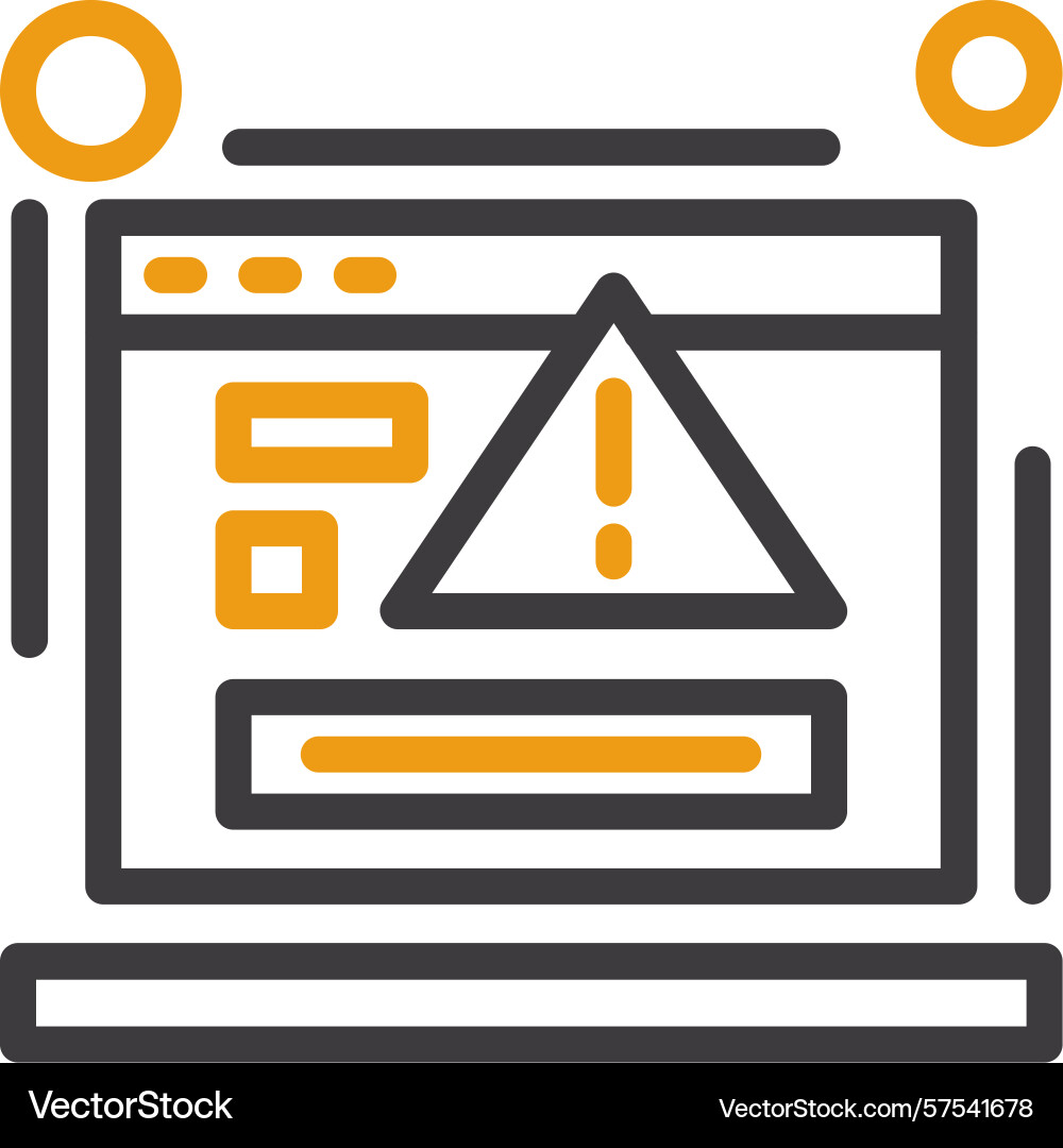 404 error two color icon Vector Image