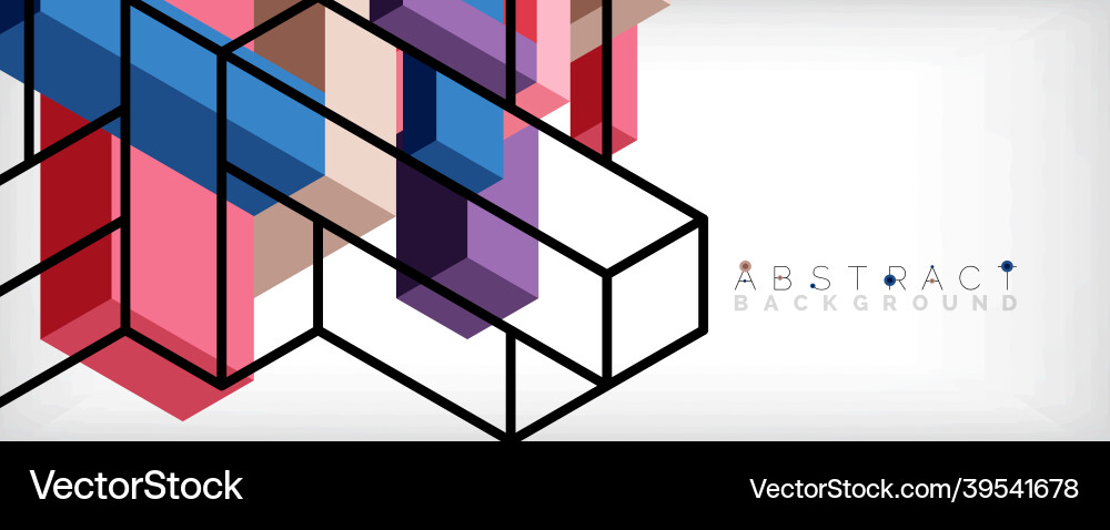 Abstract background 3d cubes cubic elements Abstract background 3d cubes cubic elements vector image