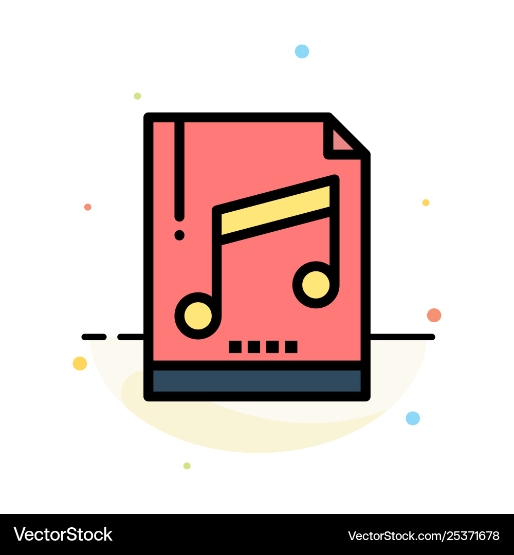 Audio computer file mp3 sample abstract flat Audio computer file mp3 sample abstract flat vector image