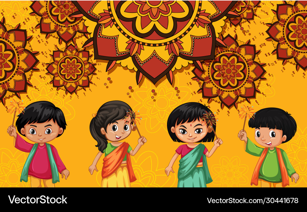 Background template design with mandala patterns Vector Image