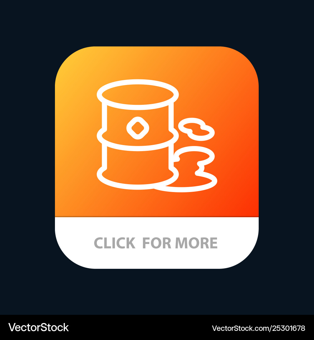 Barrels environment garbage pollution mobile app Vector Image