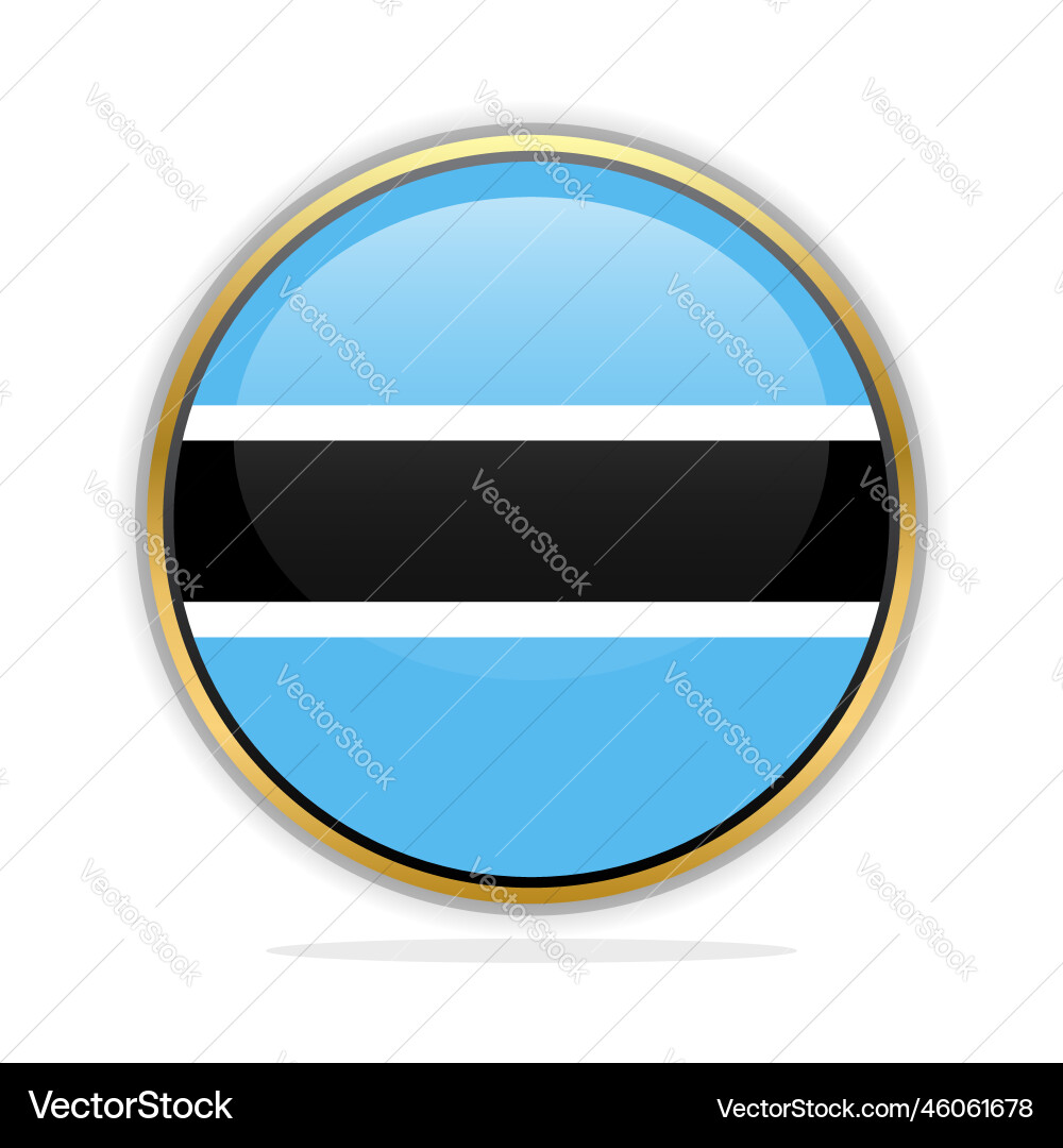 Button flag design template botswana Button flag design template botswana Vector Image
