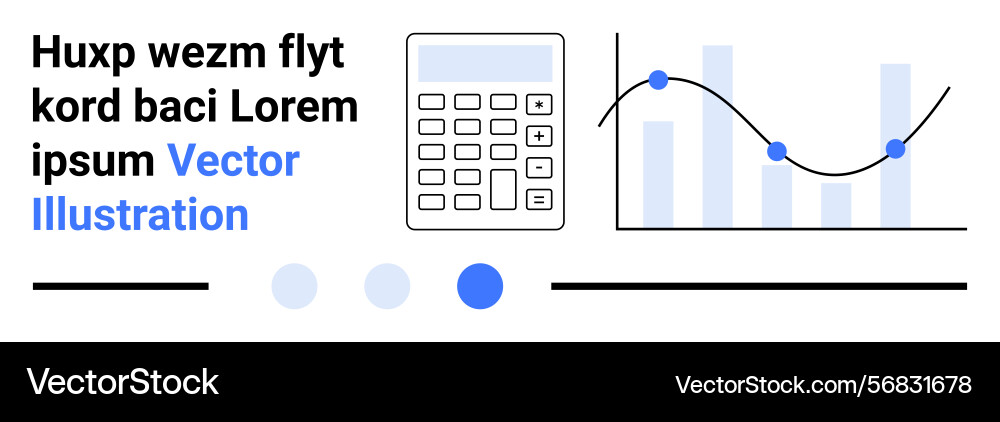 Calculator line graph and bar chart highlighting Calculator line graph and bar chart highlighting Vector Image