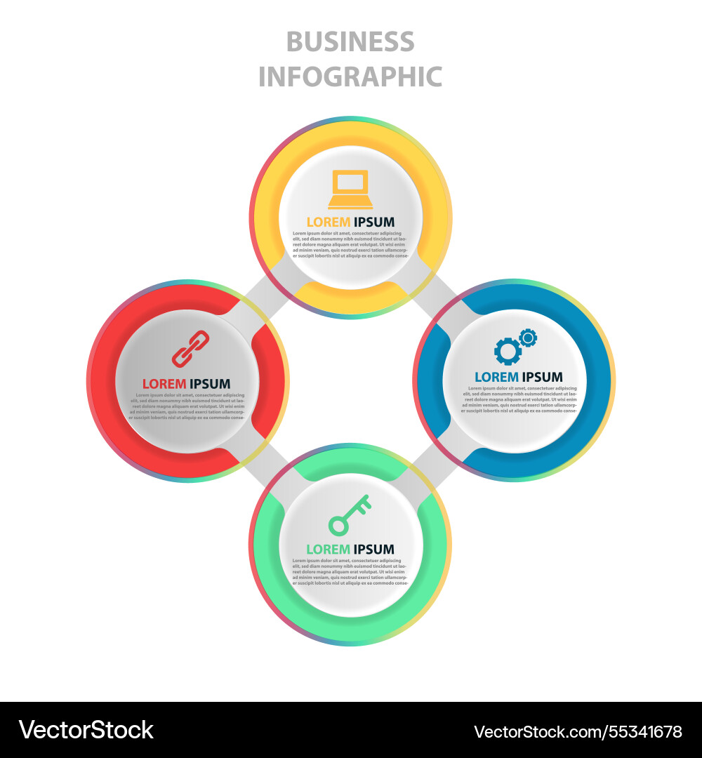 Circle element for infographic template cycle Circle element for infographic template cycle Vector Image