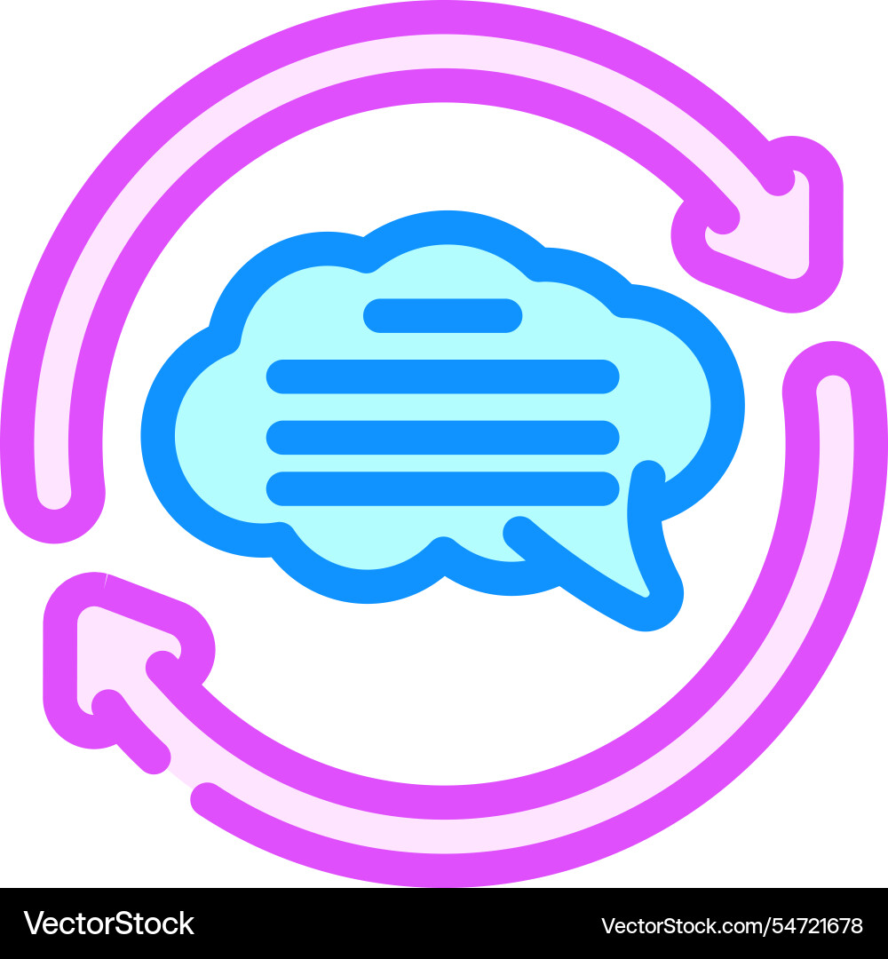 Conversation arrows natural language processing Conversation arrows natural language processing vector image