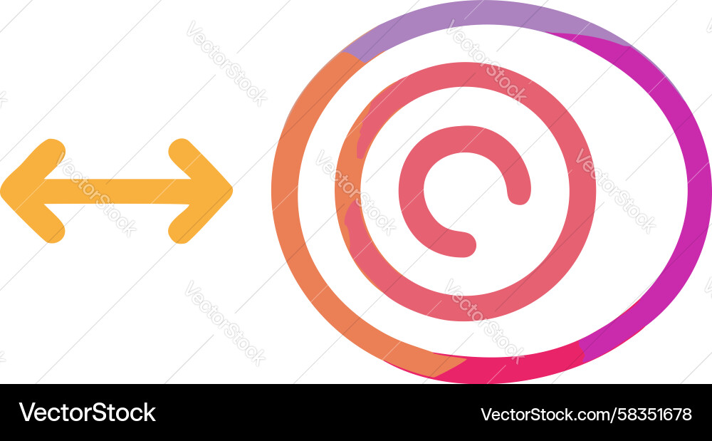 Dynamic Circular Gradient Arrow Vector Image