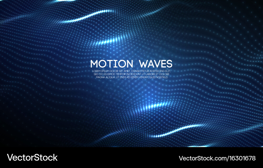 Dynamic Glowing Particle Waves vector image