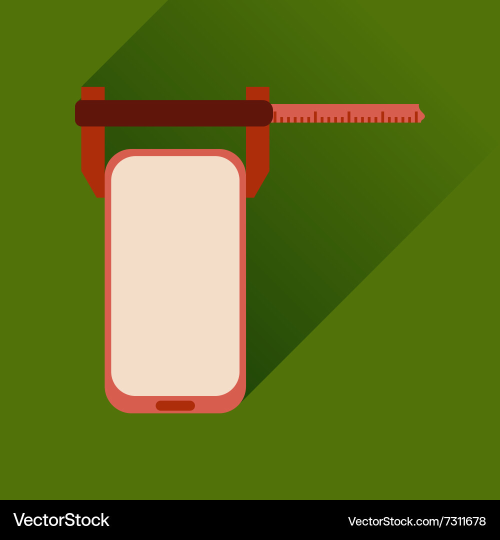 Flat web icon with long shadow mobile settings vector image