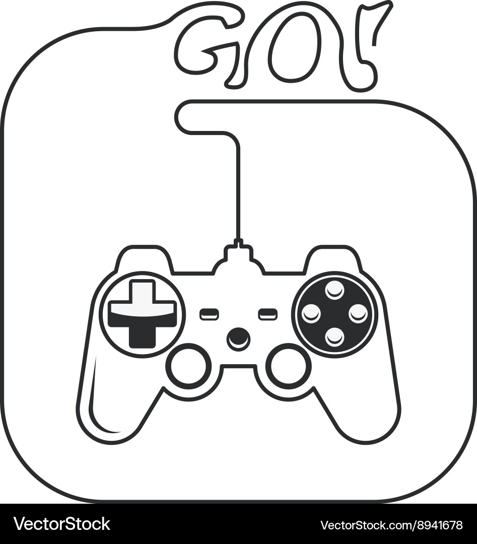 Gamepad in hands icon - game console controller vector image