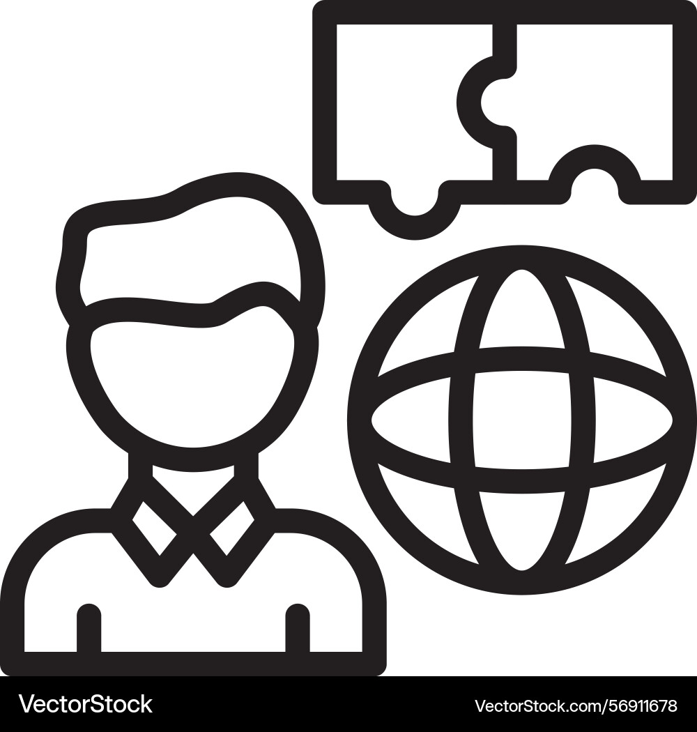 Journalistic integrity linear style icon design vector image