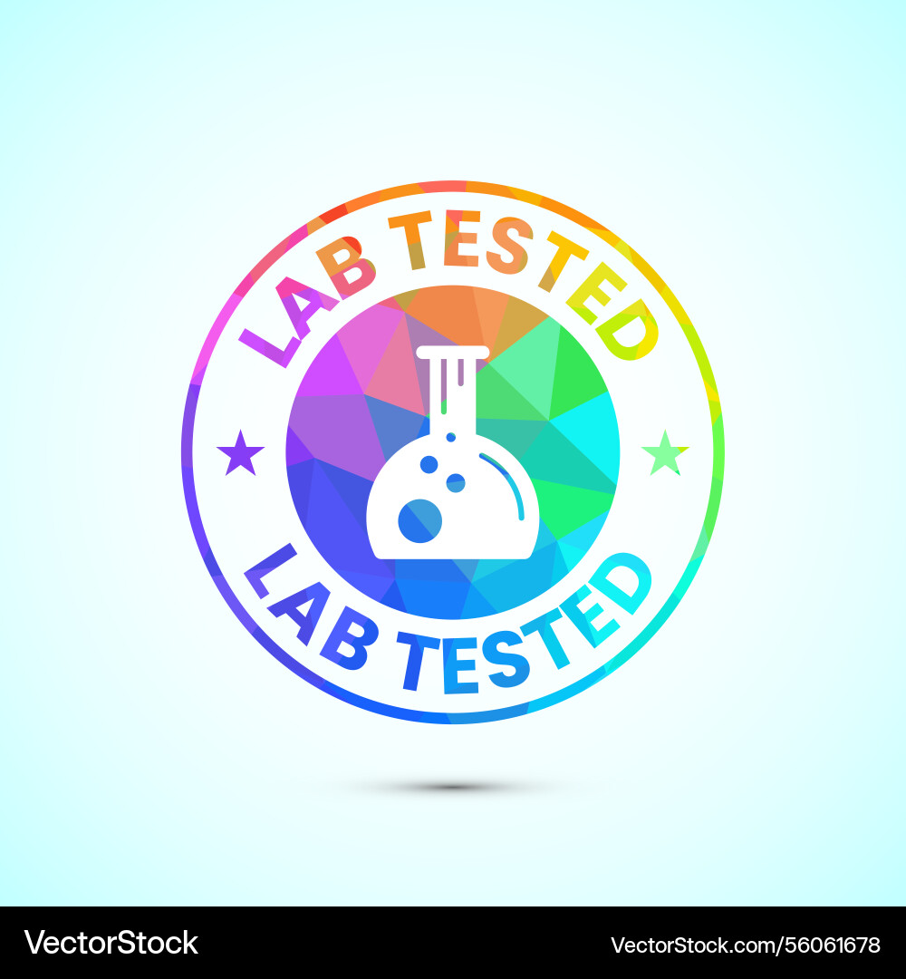 Lab tested icon laboratory testing product Lab tested icon laboratory testing product vector image