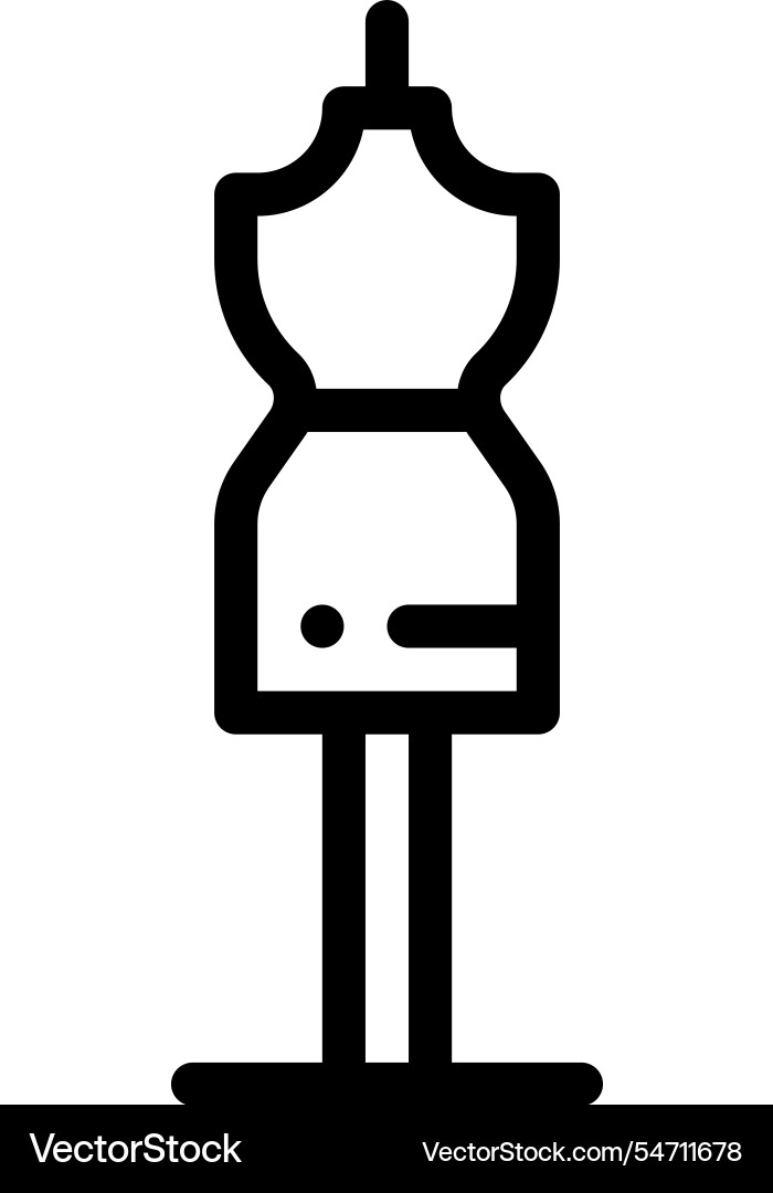 Mannequin icon thin linear style design isolated Mannequin icon thin linear style design isolated vector image