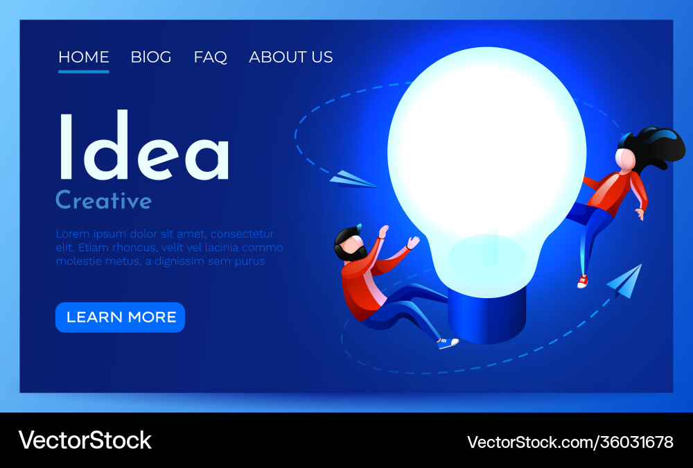 People fly around lightbulb idea innovation People fly around lightbulb idea innovation vector image