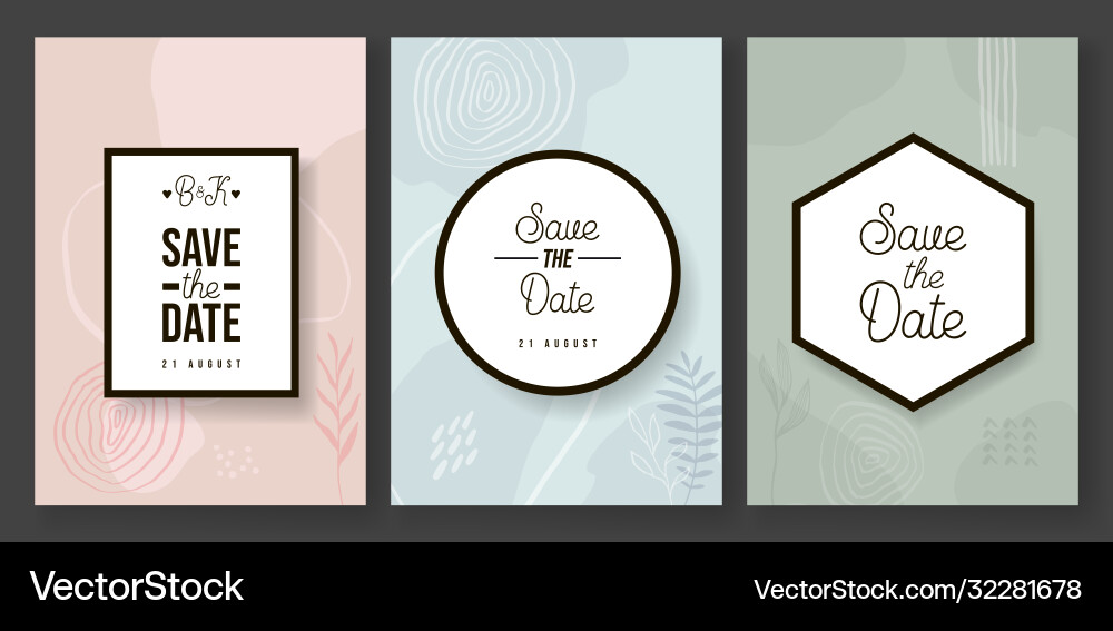 Save data in frame flat design different Vector Image
