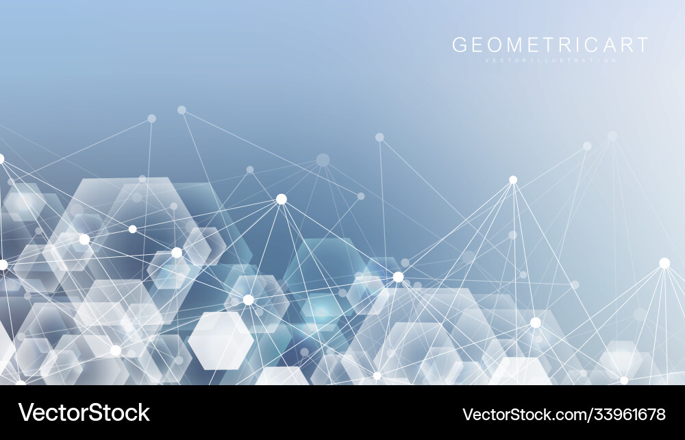 Science network pattern connecting lines and dots Science network pattern connecting lines and dots Vector Image