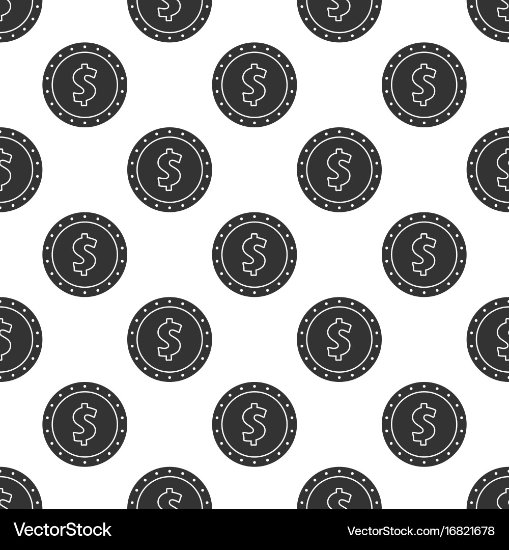 Seamless pattern from dollar coin Vector Image