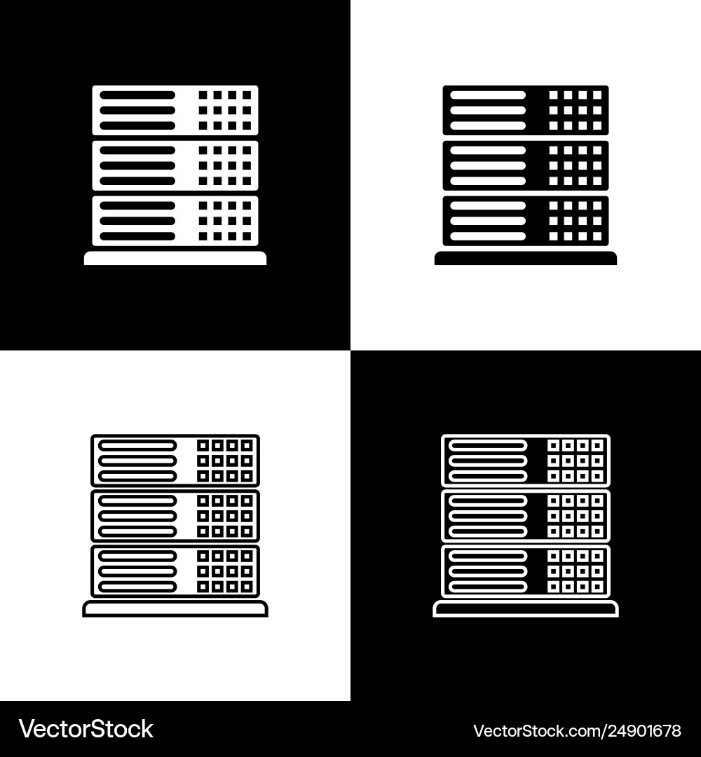 Set server data web hosting icons isolated Set server data web hosting icons isolated vector image