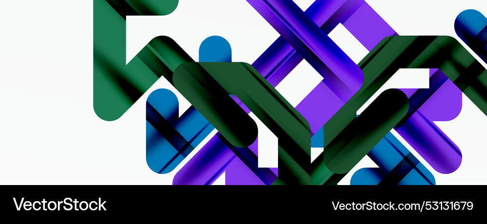 Abstract background - colorful lines composition vector image