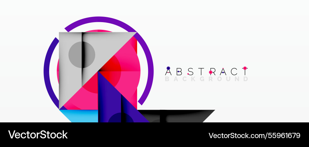 Abstract geometric composition with overlapping vector image