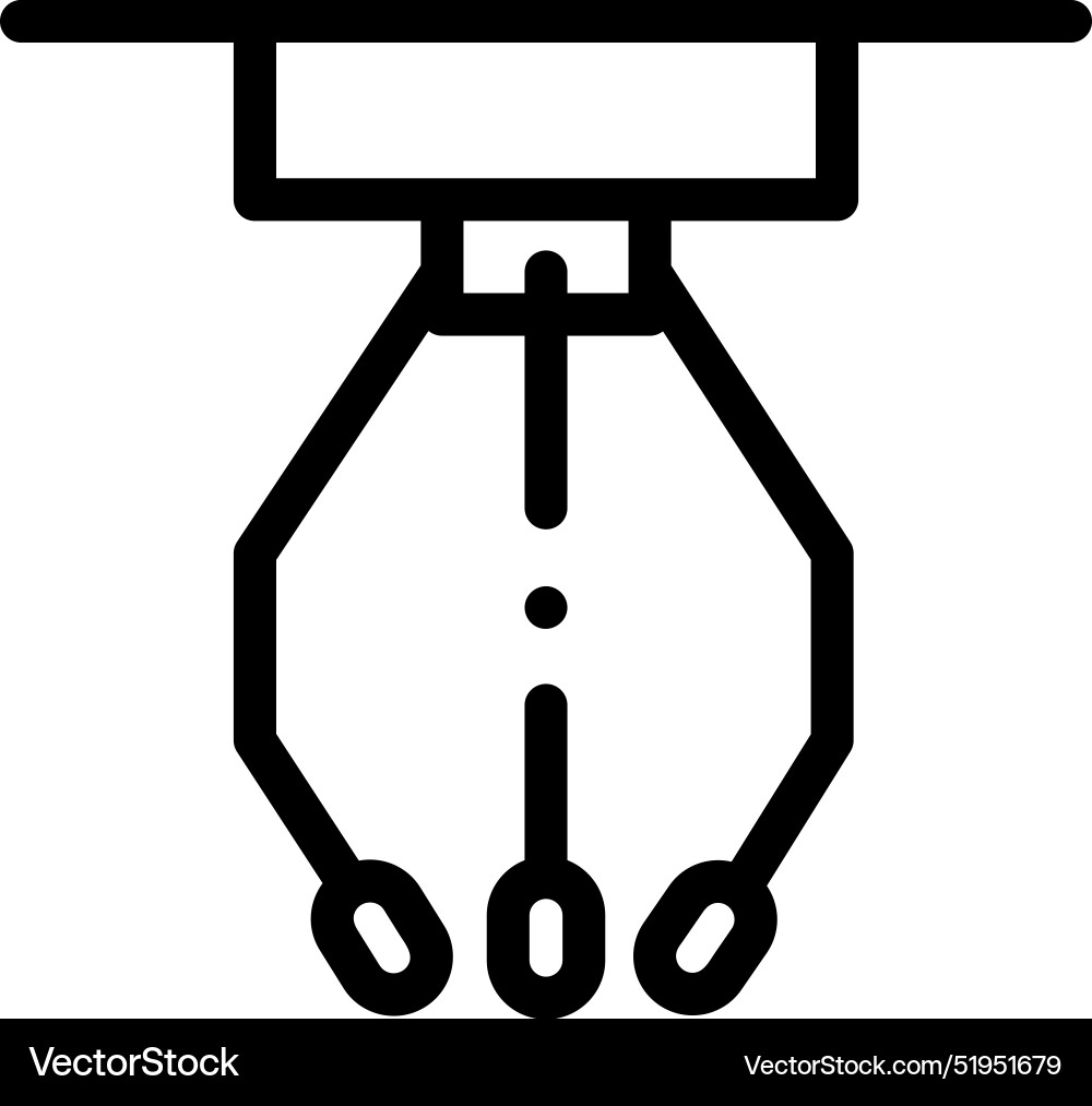 Claw machine icon thin linear style design Claw machine icon thin linear style design vector image