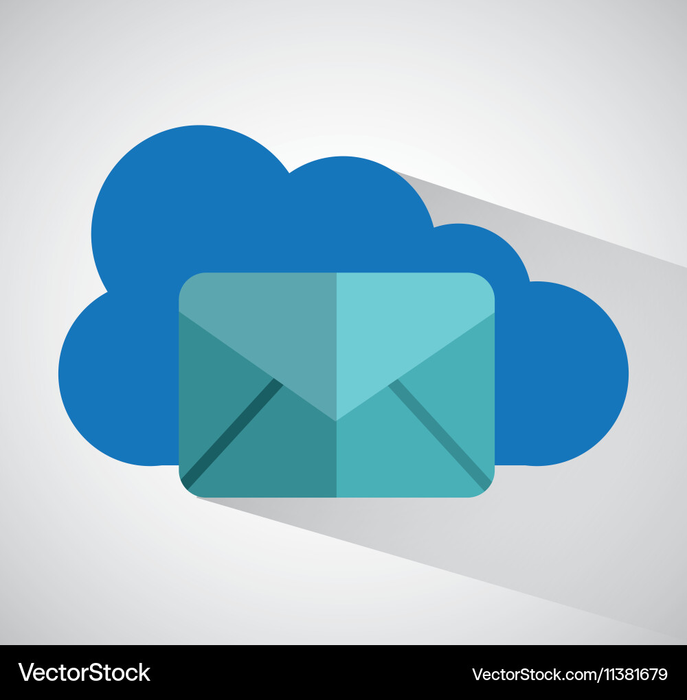 Cloud computing data storage vector image