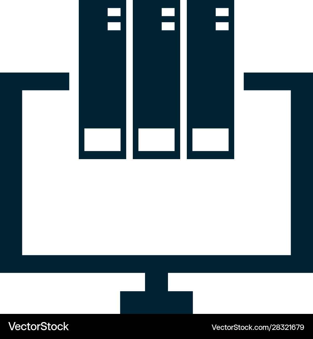 Computer desktop display isolated icon Computer desktop display isolated icon vector image