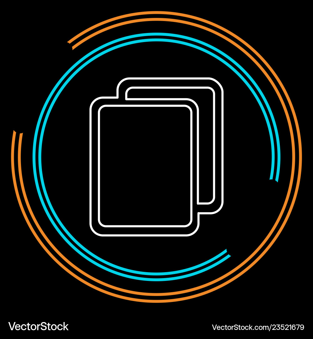 Copy or duplicate document icon vector image