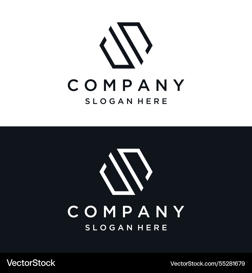 Creative and simple hexagon box or cube geometry Creative and simple hexagon box or cube geometry Vector Image