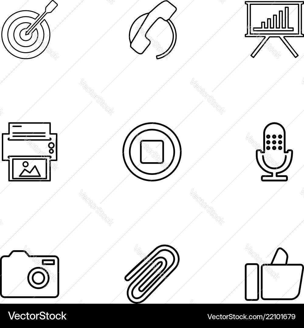 Dart focus graph like microphone stop pin Vector Image