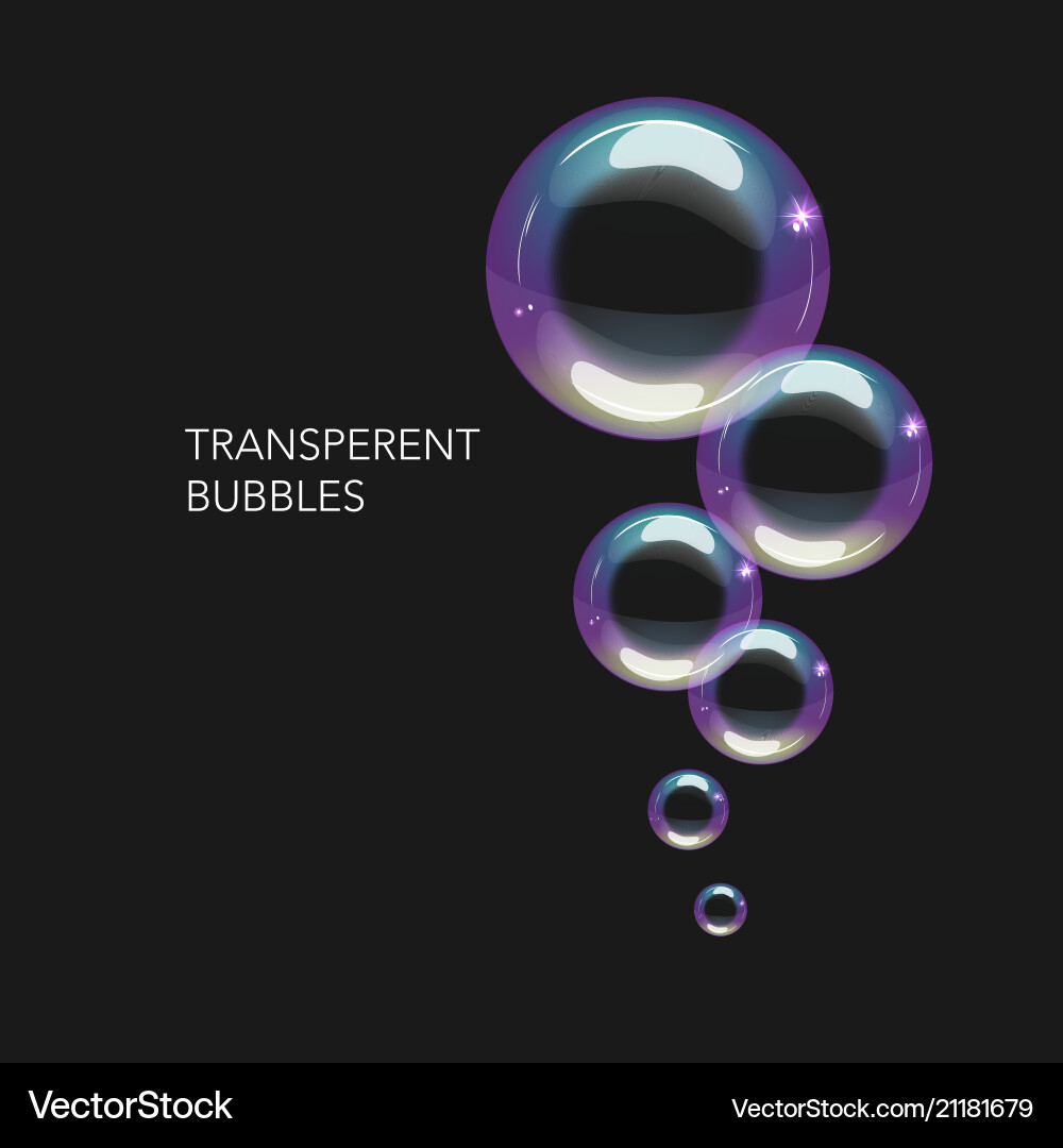 Design of a card with colorful soap bubbles Design of a card with colorful soap bubbles vector image