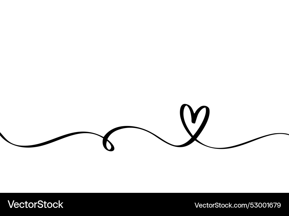 Doodle abstract heart continuous line drawing Doodle abstract heart continuous line drawing Vector Image