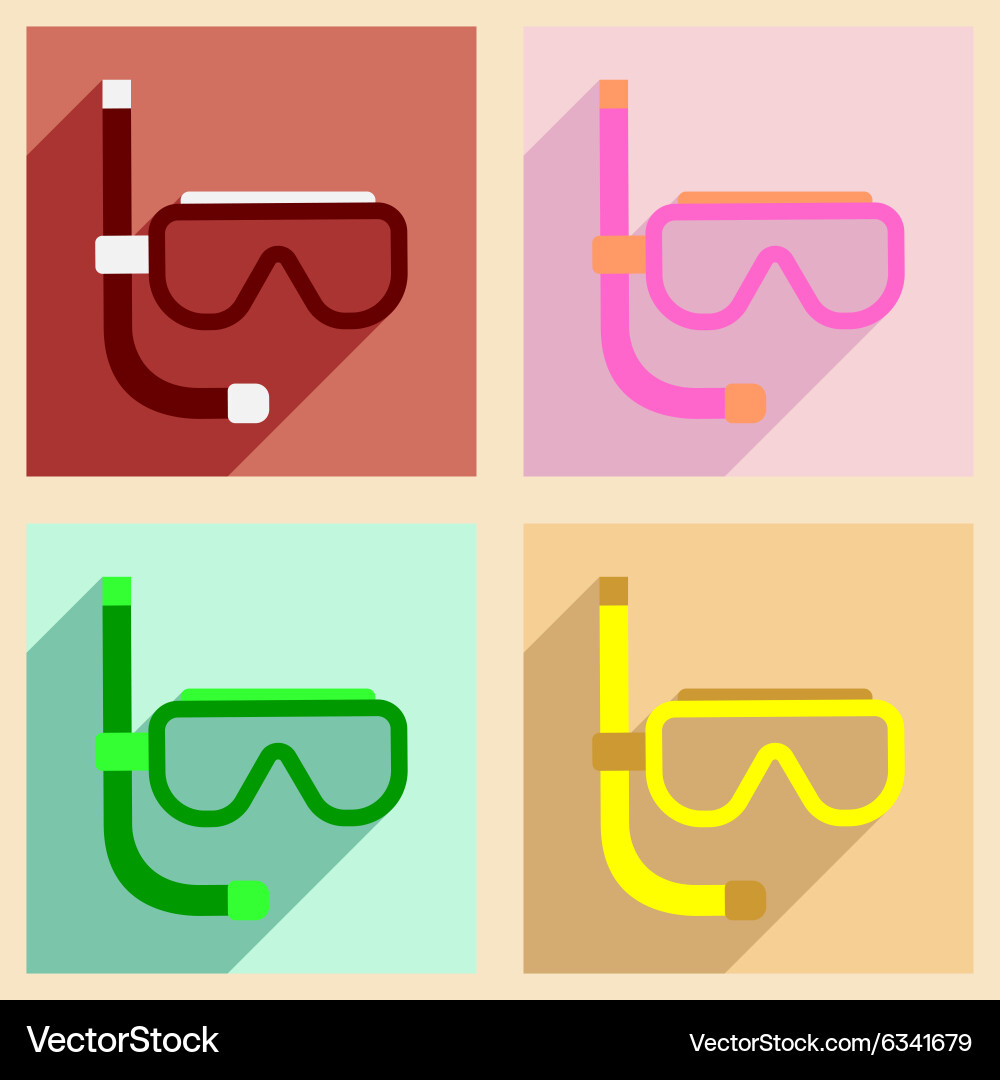 Flat with shadow concept and mobile application vector image