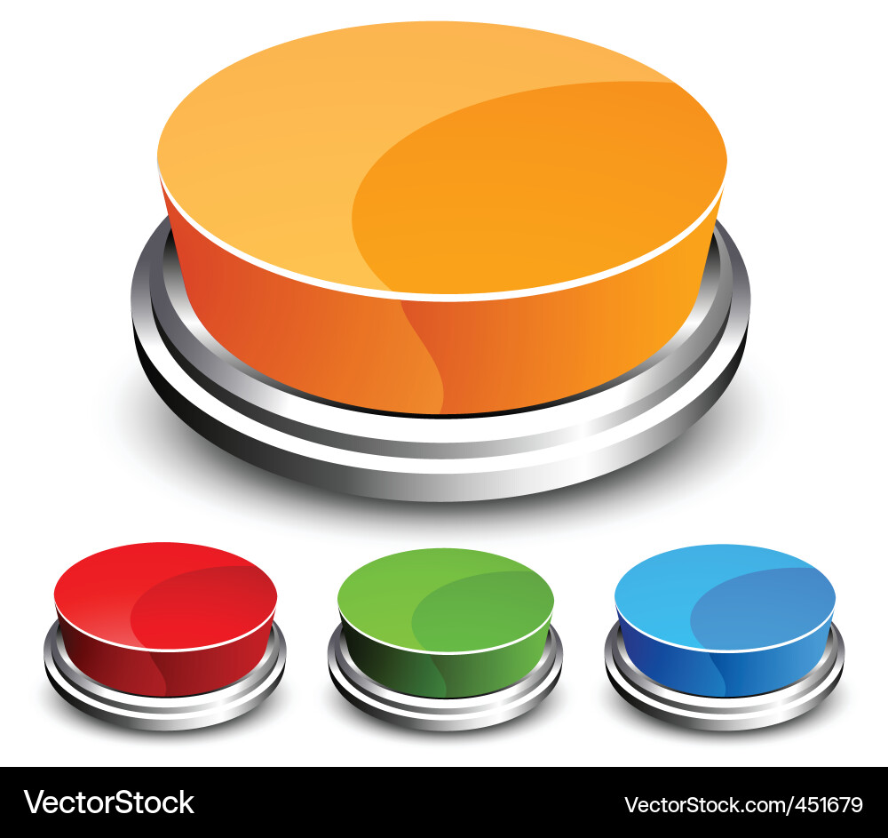Glossy Button Set - Abstract vector image