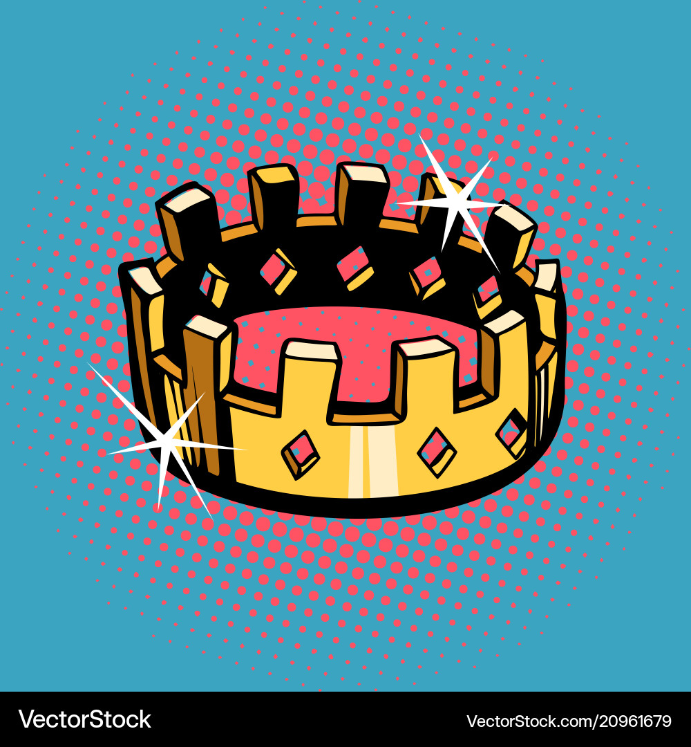 Golden crown state power Golden crown state power vector image