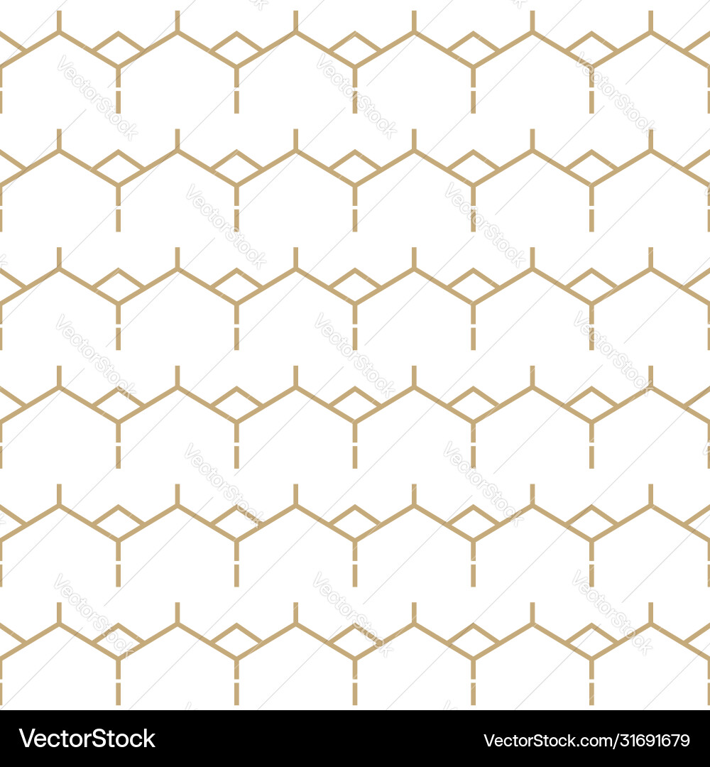 Golden Zigzag Pattern vector image