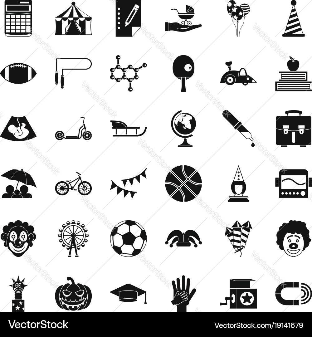 Helpdesk icons set simple style vector image