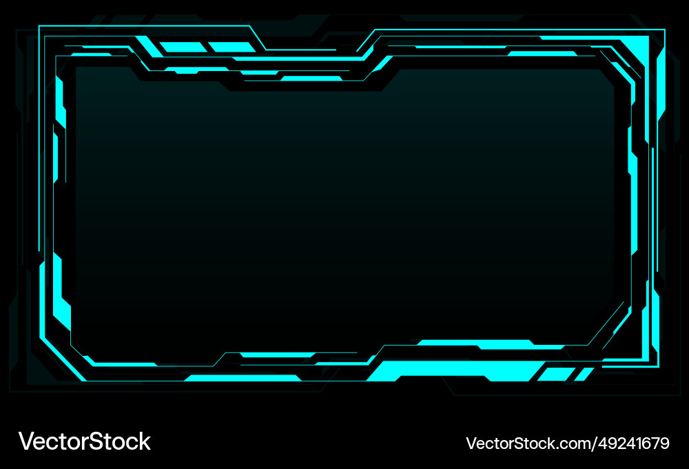 Hud frames blue user interface elements design Hud frames blue user interface elements design vector image
