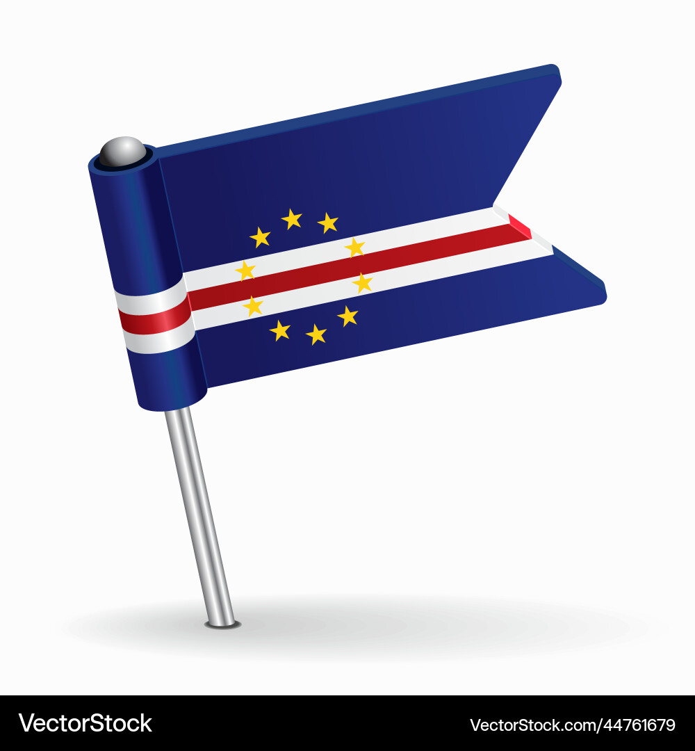 Kap verde Flag Map Pointer Layout Kap verde Flag Map Pointer Layout vektorbild