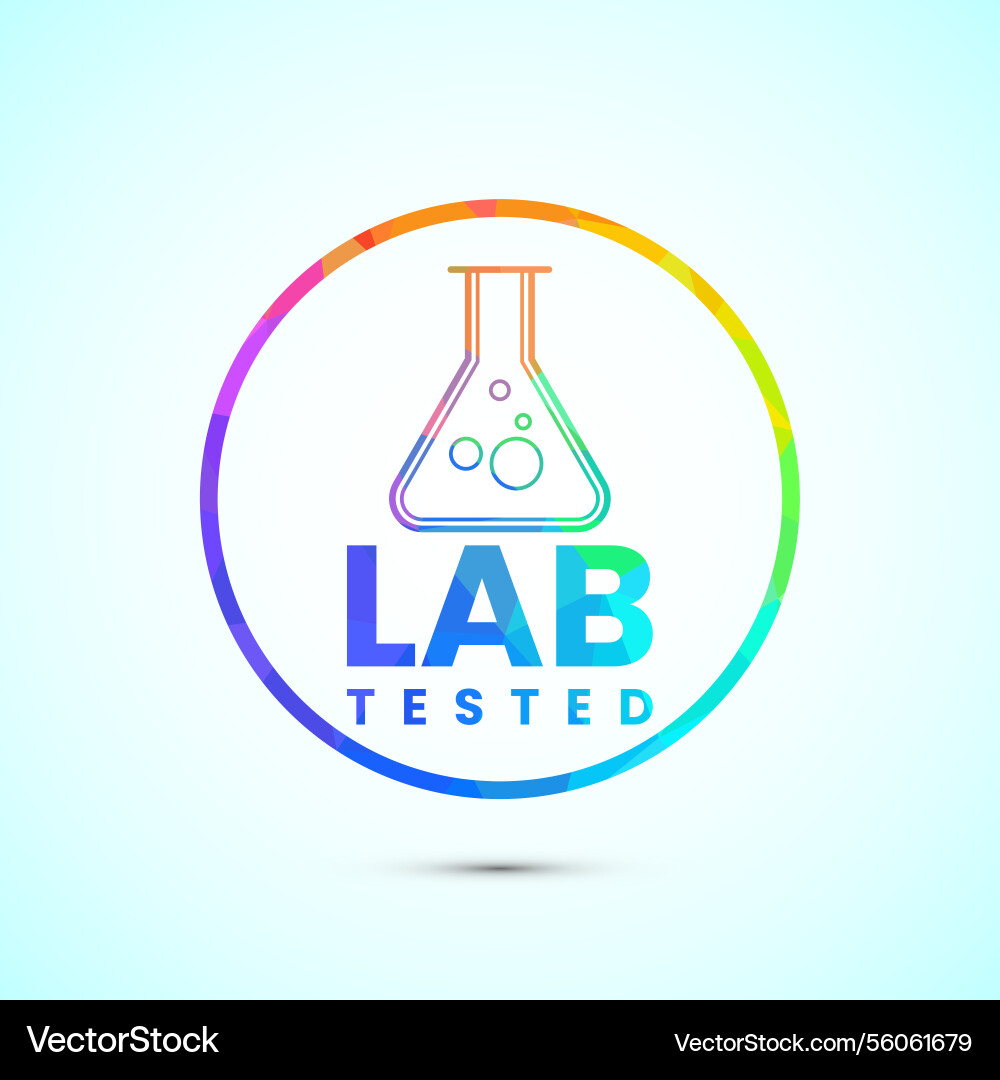 Lab tested icon laboratory testing product vector image