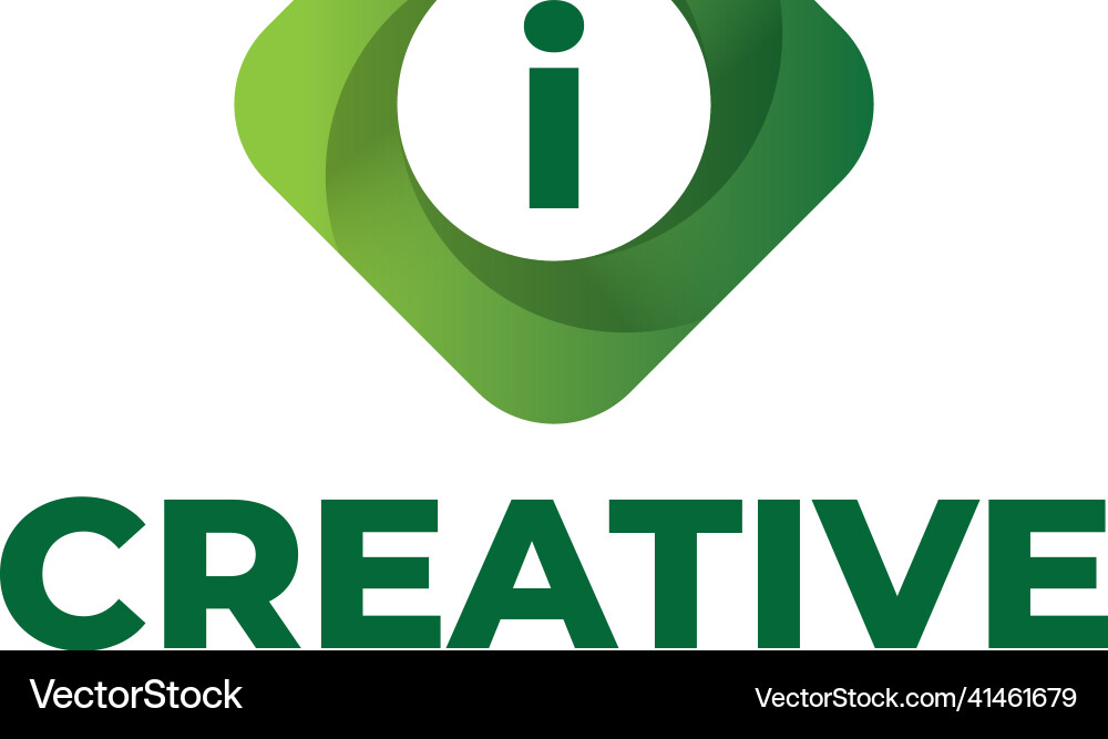 Letter i Logo-Design mit einfachem Gradienten-Stil Letter i Logo-Design mit einfachem Gradienten-Stil vektorbild