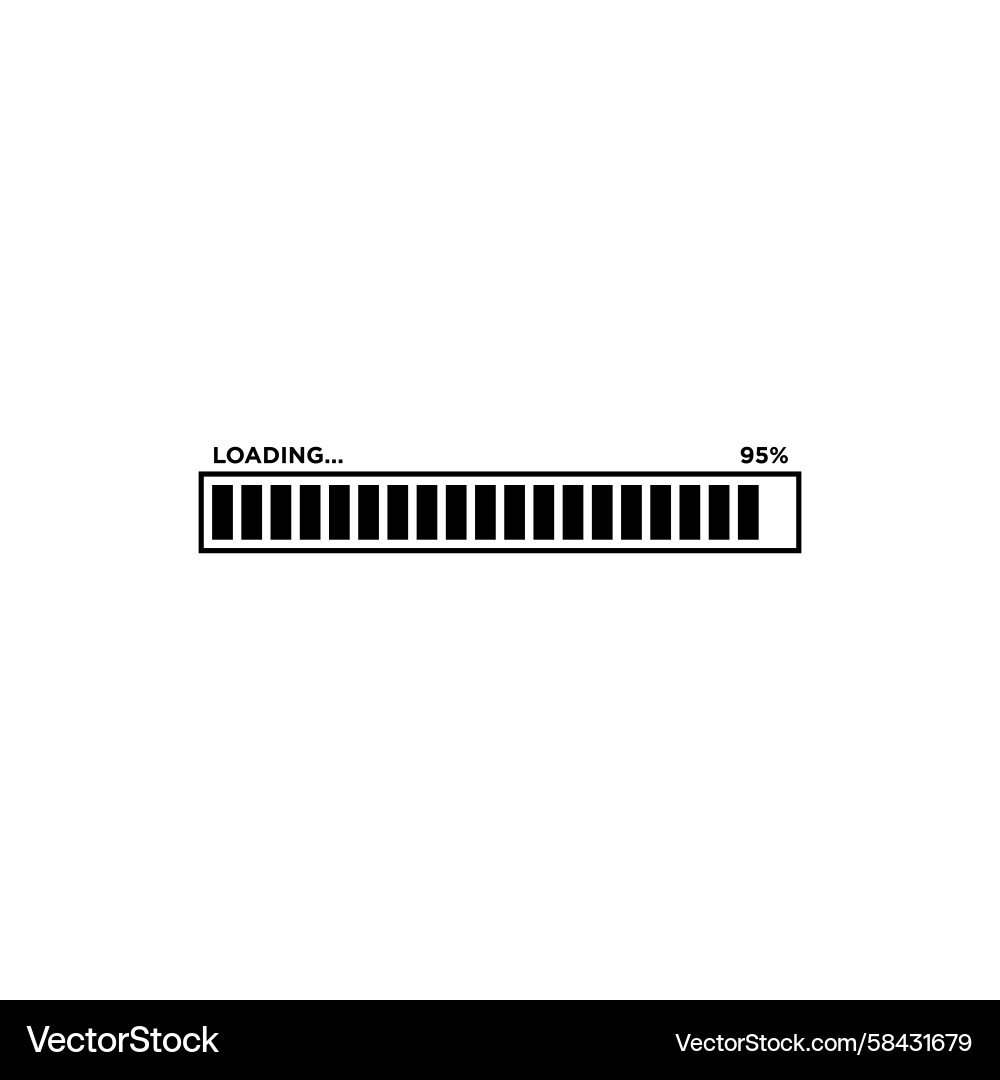 Loading Progress Bar Icon Vector Image