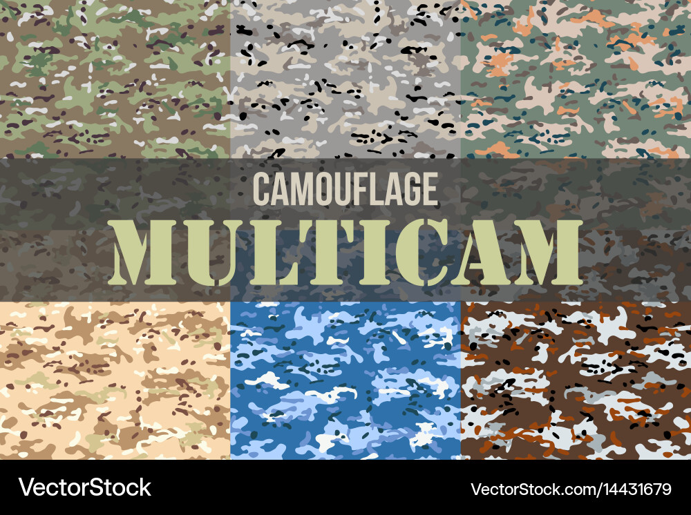 Multicam Camouflage Patterns - Seamless vector image