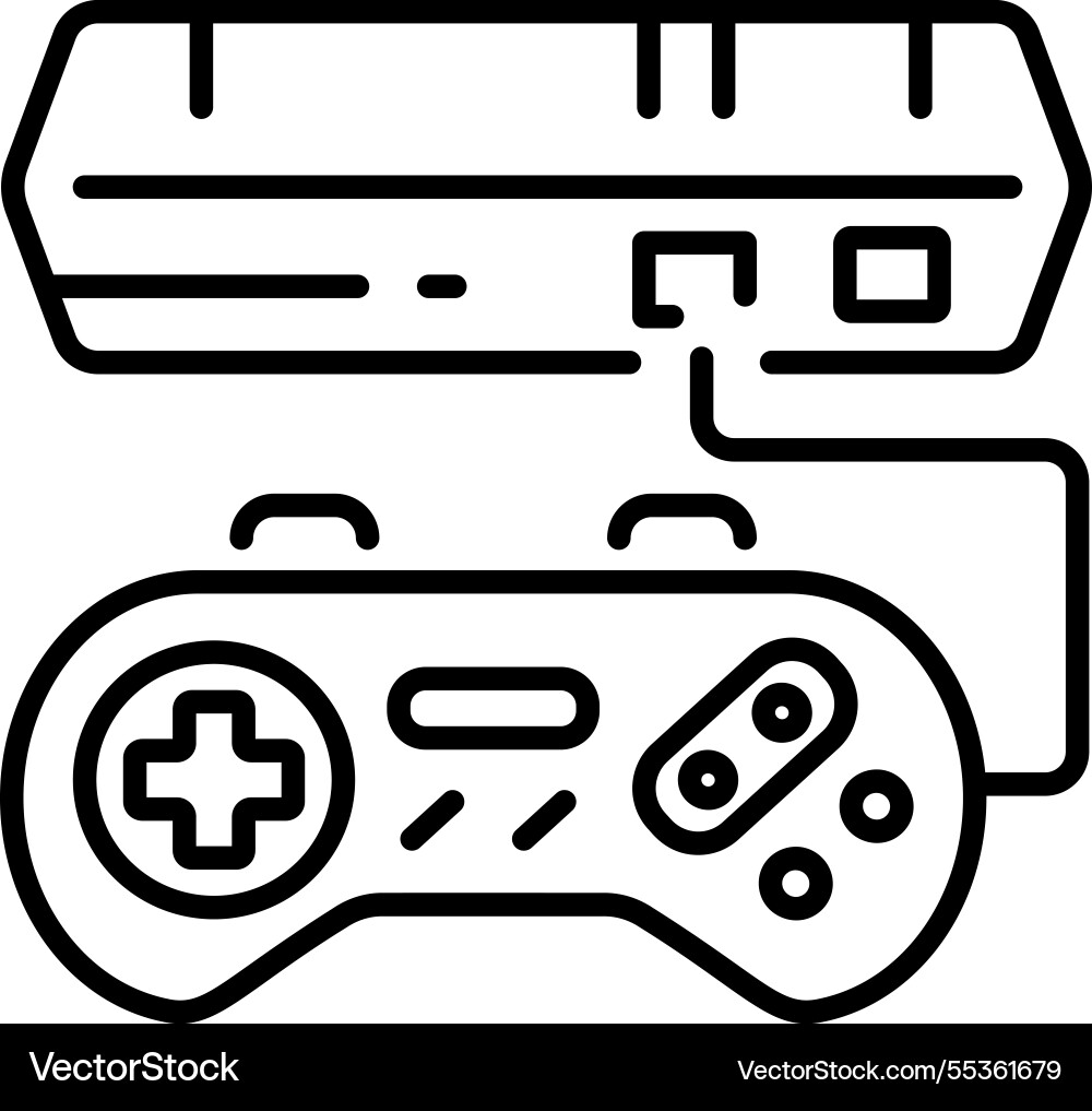Retro controller vector image