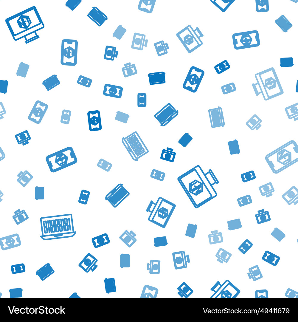 Set line binary code monitor with art store app Set line binary code monitor with art store app vector image