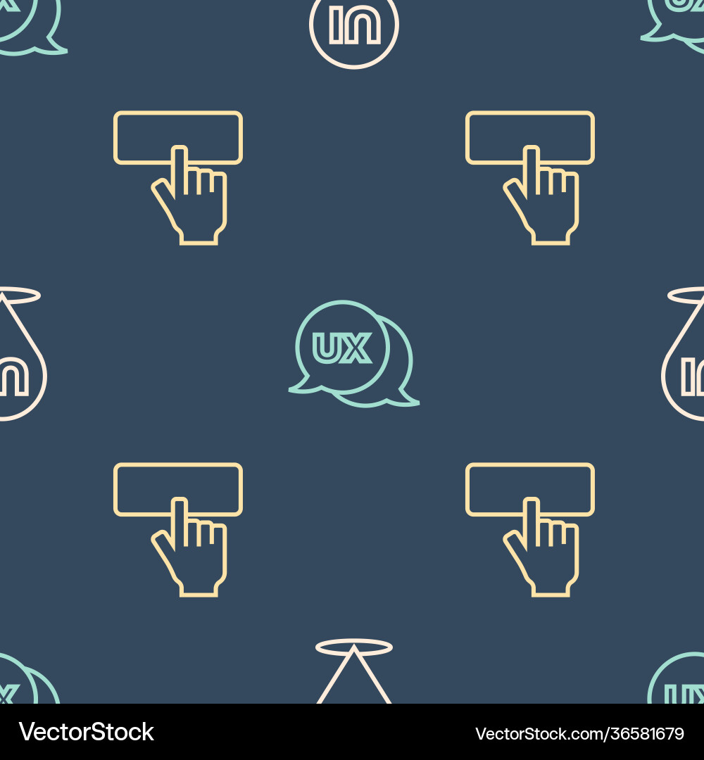 Set Line ui oder ux Design Tastatur und auf nahtlos Set Line ui oder ux Design Tastatur und auf nahtlos vektorbild