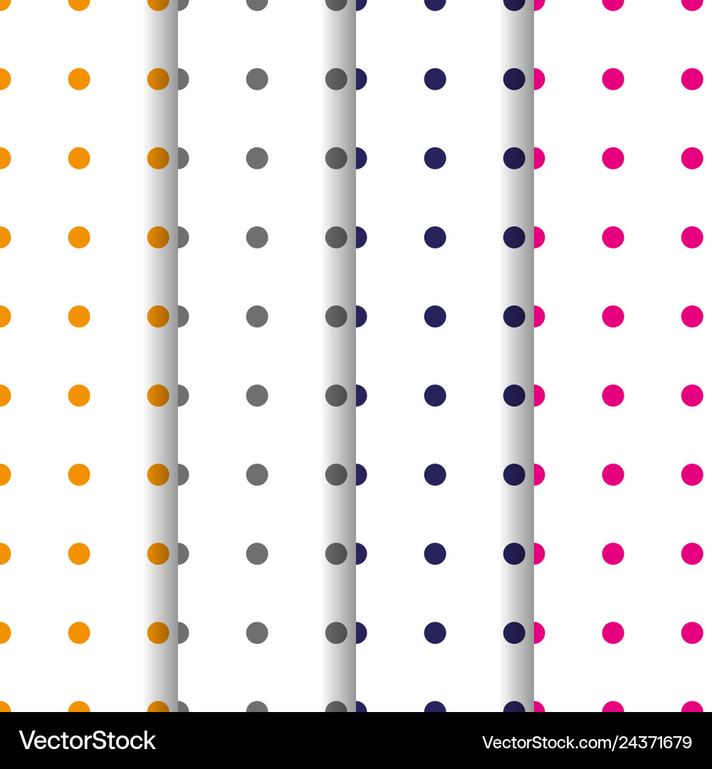 Set of patterns with circles retro colors vector image